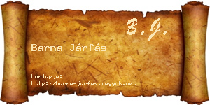 Barna Járfás névjegykártya